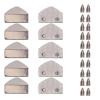 ANKROYU Zipper Stopper Ends, Zipper Pull Replacements, 10 Sets, Shiny Metal Stops for DIY Luggage, Bags, Jackets and Suitcases, Z (White Nickel) view 1