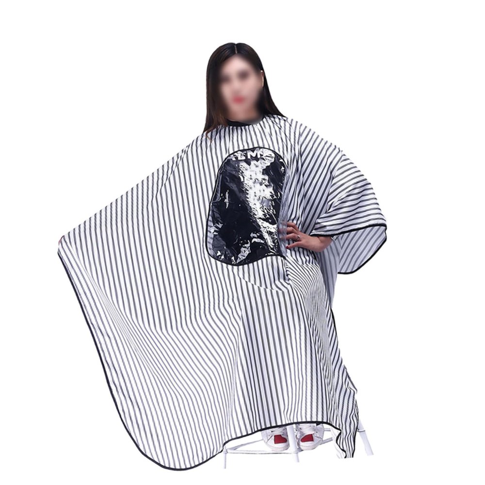 minkissy Unisex Striped Hairdressing Cape, Soft Lightweight Material