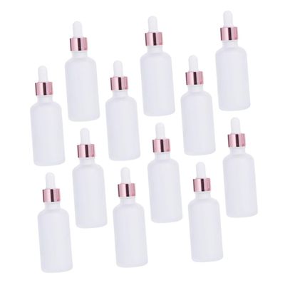 VALICLUD 12-Piece Frosted Glass Dropper Bottles