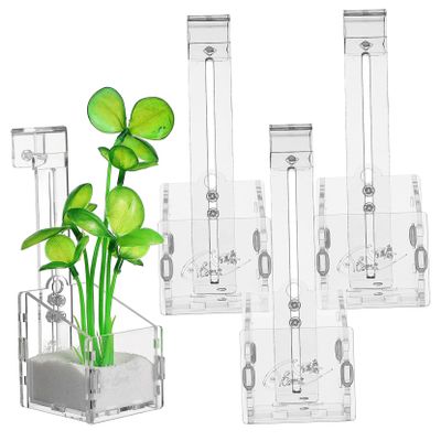 ifundom 4-Piece Acrylic Aquarium Plant Holders