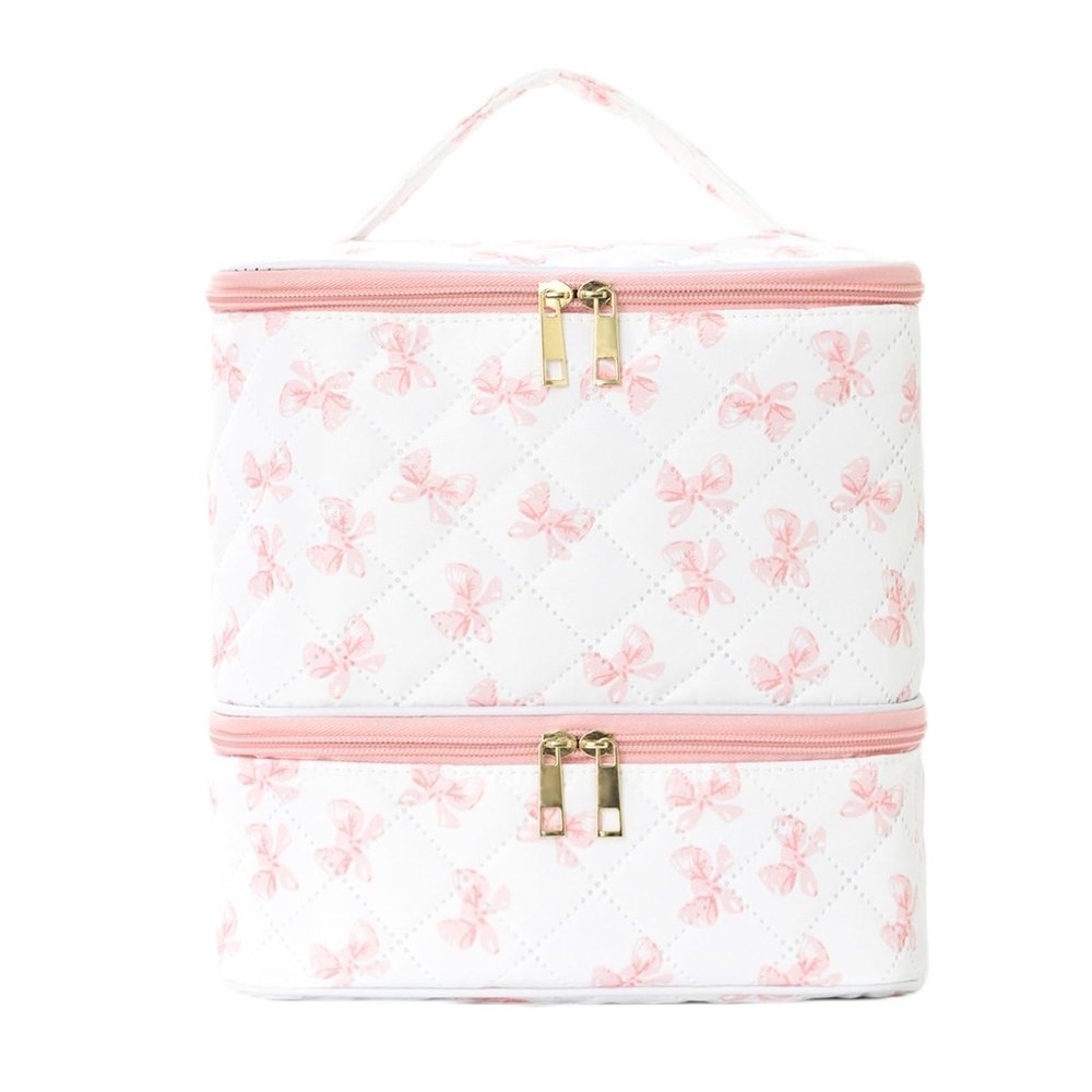 Double-Layer Travel Makeup Bag for Women