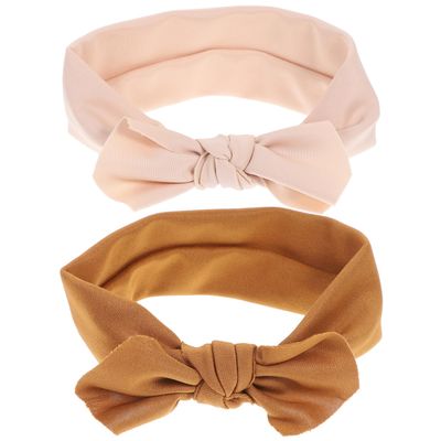 WEKAMOS 2-Piece Baby Headband Set with Large Bow