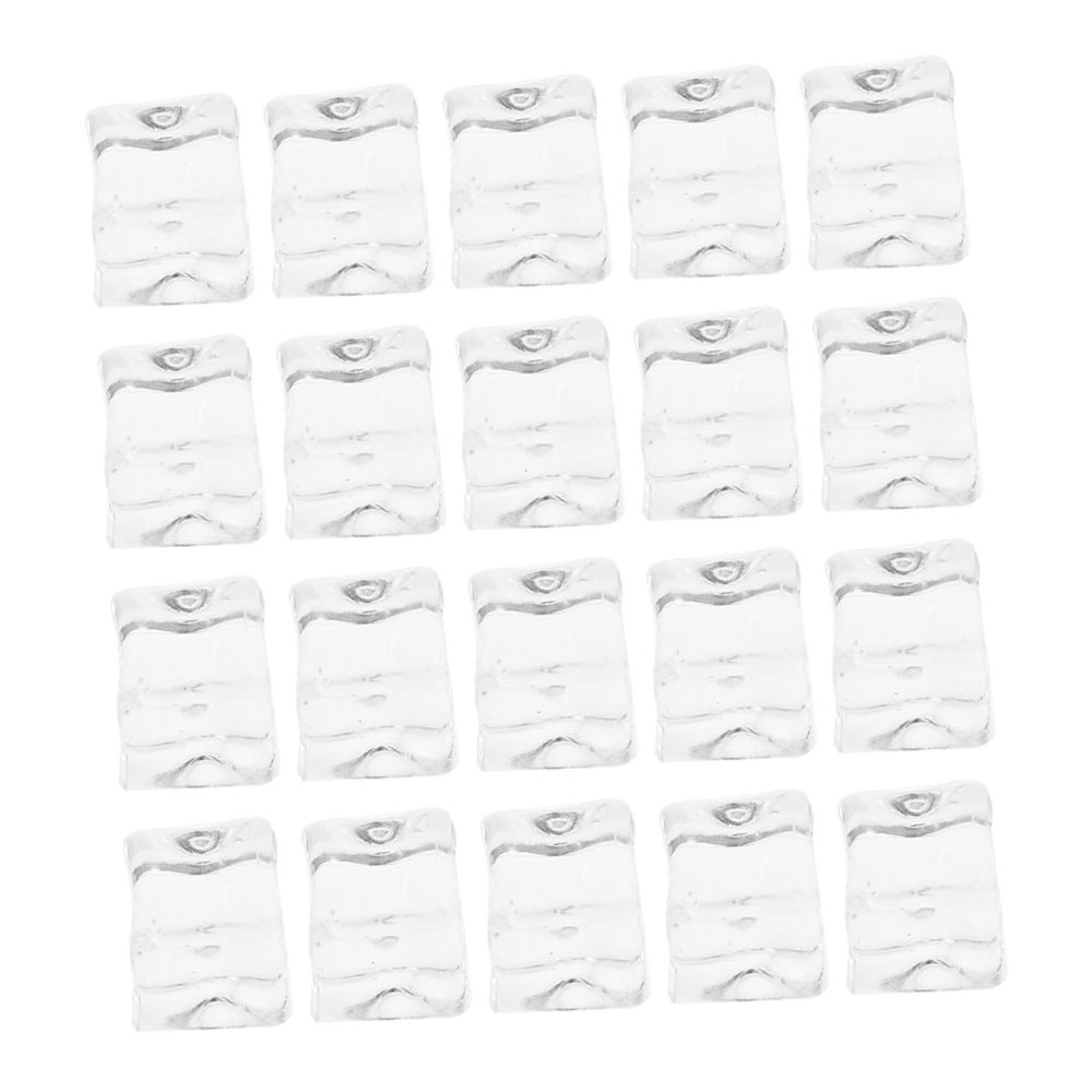 VILLCASE 100 Clear Reusable Plastic Ice Cubes for Drinks, Cocktails, and Food Photography