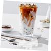 VILLCASE 100 Clear Reusable Plastic Ice Cubes for Drinks, Cocktails, and Food Photography view 4