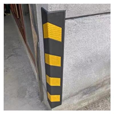 L-Shaped Corner Guard with Reflective Strips for Garage and Parking Wall Protection