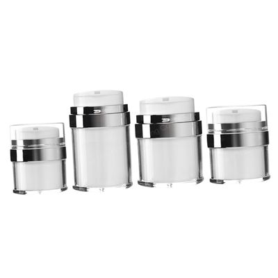 Zerodeko 4-Piece Airless Pump Dispensers for Cream, Vacuum Bottles with Pump, Leakproof Cosmetic Containers for Travel and Storage