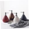 ULTECHNOVO Empty Ceramic Pump Bottle, Refillable Dispenser for Lotion, Shampoo, Liquid Soap and Hand Soap, White view 2