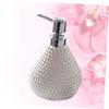 ULTECHNOVO Empty Ceramic Pump Bottle, Refillable Dispenser for Lotion, Shampoo, Liquid Soap and Hand Soap, White view 3