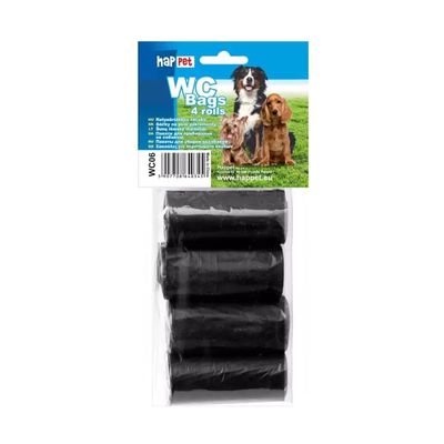 HAPPET Black Dog Poop Bags, 80 Bags