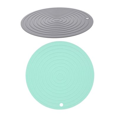 VILLCASE 2-Piece Silicone Food and Water Mat for Dogs, Non-Slip, Easy to Clean, Heat-Resistant