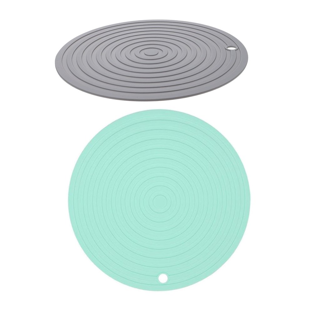 VILLCASE 2-Piece Silicone Food and Water Mat for Dogs, Non-Slip, Easy to Clean, Heat-Resistant