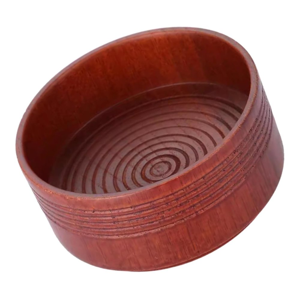 DECOMELODY Vintage Oak Wood Shaving Soap Bowl for Men