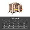 Sturdy Dog Crate on Wheels with Locks and Removable Tray for Medium and Large Dogs, Indoor and Outdoor Use view 2
