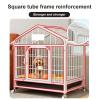 Sturdy Dog Crate on Wheels with Locks and Removable Tray for Medium and Large Dogs, Indoor and Outdoor Use view 3