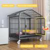 Sturdy Dog Crate on Wheels with Locks and Removable Tray for Medium and Large Dogs, Indoor and Outdoor Use view 4