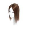 Women’s Hair Topper, Lace Base, Brazilian Human Hair, Straight Clip-In, Brown, 25 cm, 7 × 10 cm view 1