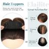 Women’s Hair Topper, Lace Base, Brazilian Human Hair, Straight Clip-In, Brown, 25 cm, 7 × 10 cm view 4