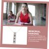 VICASKY Cat Cremation Memorial Urn Necklace, Titanium Steel, Silver-Colored view 3