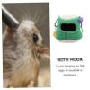 KOMBIUDA Hanging Hamster House Bed, Green, Soft Short-Plush Nest view 2
