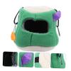KOMBIUDA Hanging Hamster House Bed, Green, Soft Short-Plush Nest view 3