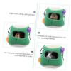 KOMBIUDA Hanging Hamster House Bed, Green, Soft Short-Plush Nest view 4