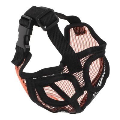 Gadpiparty Breathable Adjustable Nylon Mesh Dog Muzzle for Small to Medium Dogs