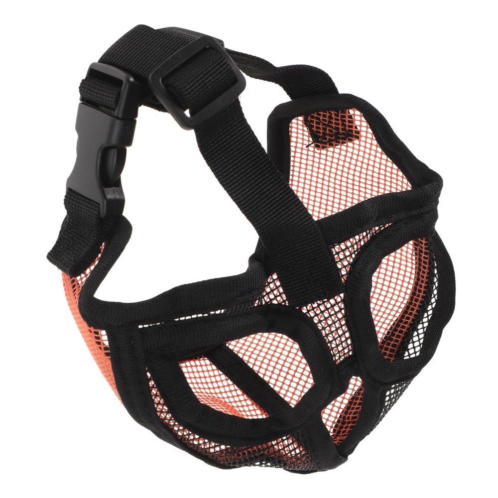 Gadpiparty Breathable Adjustable Nylon Mesh Dog Muzzle for Small to Medium Dogs