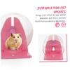 Happyyami Small Transparent Acrylic Hamster Wheel with Stand, Quiet and Durable, for Hamsters, Gerbils, Guinea Pigs and Other Small Animals view 3