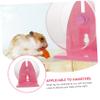 Happyyami Small Transparent Acrylic Hamster Wheel with Stand, Quiet and Durable, for Hamsters, Gerbils, Guinea Pigs and Other Small Animals view 4