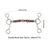 SYUULCOI Horse Snaffle Bit, Stainless Steel and Brass, 145 mm view 2