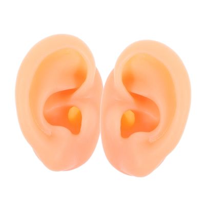 Realistic Silicone Ear Models, 1 Pair, for Makeup and Practice
