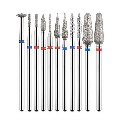 2-Piece Electric Nail Drill Bits for Cuticle Removal and Diamond Grinding