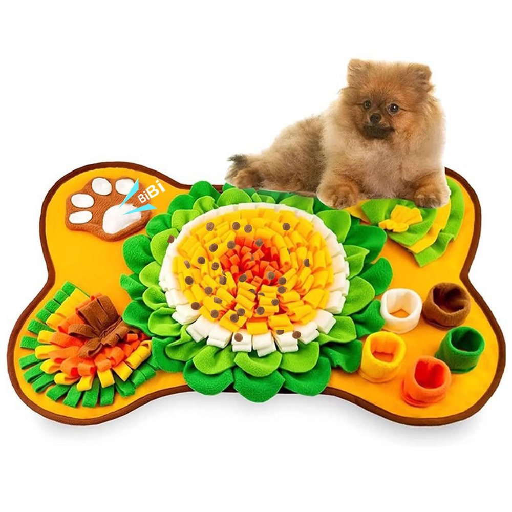 Snuffle Mat for Dogs and Cats - Bone Shaped, Washable Training Mat 63 x 67CM