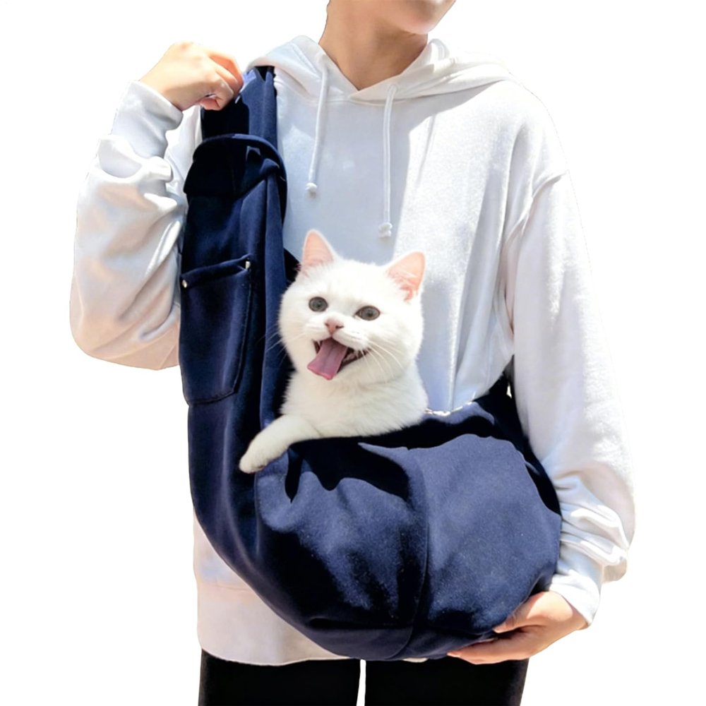 Adjustable Pet Carrying Sling for Small Cats, Kittens & Puppies
