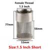 JUJUJ Durable Stainless Steel Water Filter, 1.27–10.24 cm SS304 Mesh Screen for Irrigation, Aquariums & Pump Hoses, 1 pc (1.5 in Short) view 2
