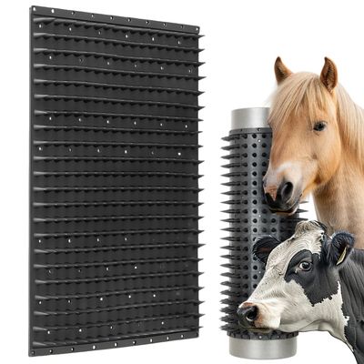 LANDXPERT Rubber Scratching Mat Enno 42x33.5x2.4cm Black