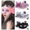 Side Masquerade Mask, Half-Face Eye Mask for Parties (Yellow) view 2