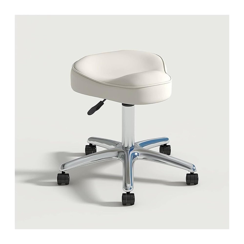 FXLUHAY Barber Stool Office Chair Saddle Stool Massage Swivel Chair for Beauty Salons, Dental Offices, Spas, and Studios, Adjustable Rolling Hydraulic Stool (Grey Wolf)