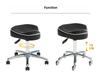FXLUHAY Barber Stool Office Chair Saddle Stool Massage Swivel Chair for Beauty Salons, Dental Offices, Spas, and Studios, Adjustable Rolling Hydraulic Stool (Grey Wolf) view 3