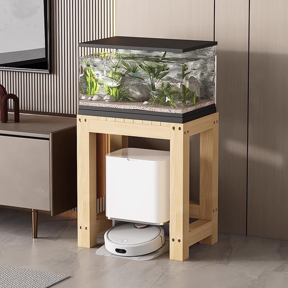 QUEMZAR Aquarium Stand, Aquarium Cabinet 120 x 50, High Load Capacity, for Turtle Tanks and Reptile Terrariums, Brown Wood, 50 x 45 x 50 cm