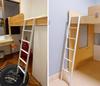 Heavy-Duty Double Bunk Bed Ladder with Hooks, 127 cm view 2