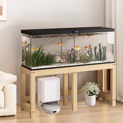 QUEMZAR Aquarium Stand, 120 x 50 Aquarium Cabinet, Heavy-Duty Support for Turtle Tanks and Reptile Terrariums, Brown Wood, 150 x 35 x 50 cm