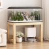 QUEMZAR Aquarium Stand, Aquarium Cabinet 120 x 50, High Load Capacity, Stand for Turtle Tanks and Reptile Terrariums, Brown Wood Color, 90 x 30 x 50 cm view 1