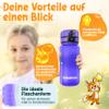 Funkelfuchs Kids’ Water Bottle, 350 ml, Purple, Carbonated-Drink Compatible view 4