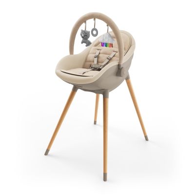 Kinderkraft FINI UP 3-in-1 High Chair with Rocker, Beige