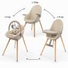 Kinderkraft FINI UP 3-in-1 High Chair with Rocker, Beige view 4