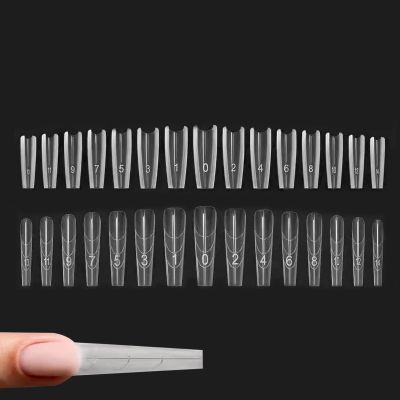 240-Piece Translucent Sandwich Nail Extension Forms
