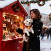 Navidea Christmas Pet Scarf, Festive Knitted Collar view 2