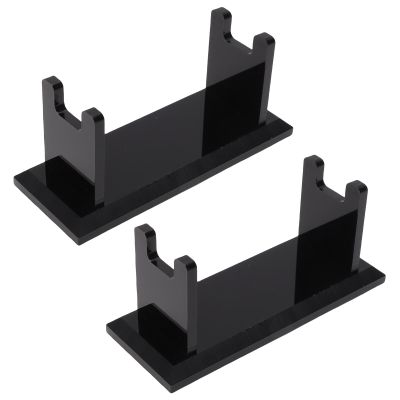 HUSHUI Acrylic Razor Holder Stand, 10 x 4 x 4.5 cm, Black