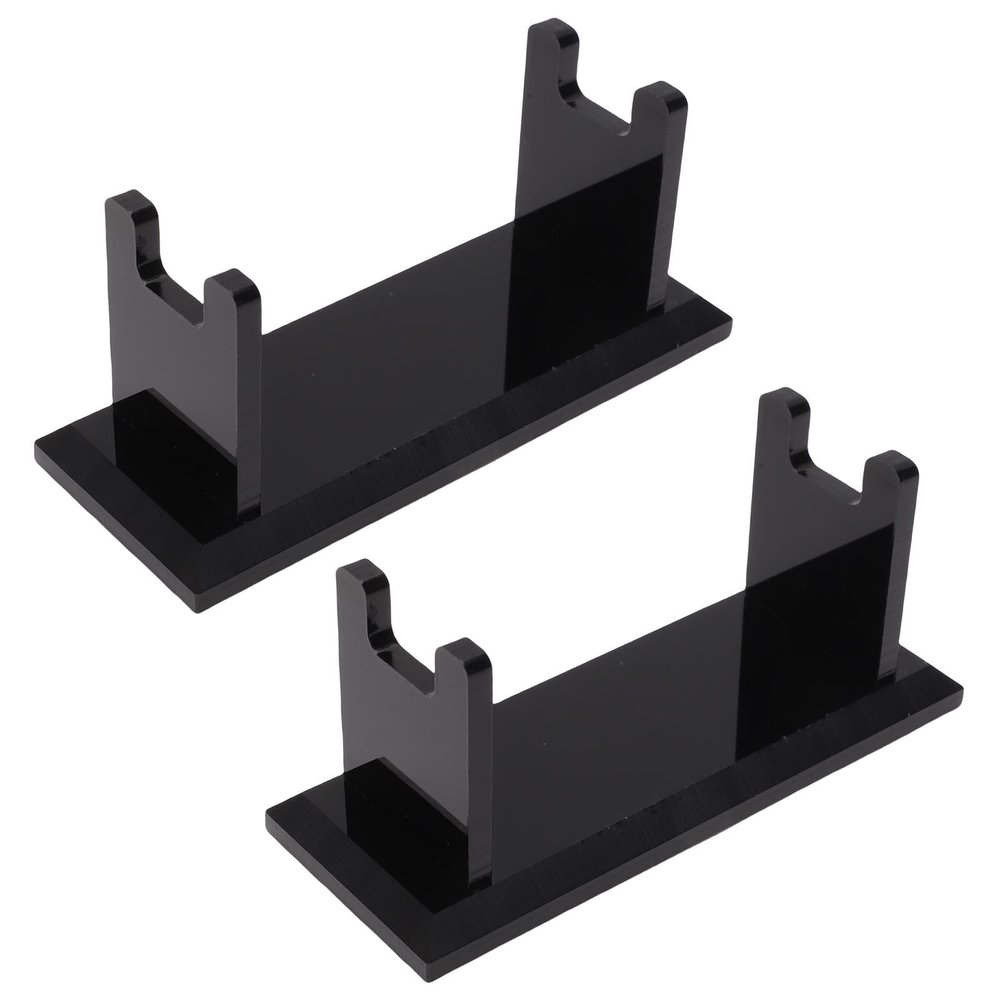 HUSHUI Acrylic Razor Holder Stand, 10 x 4 x 4.5 cm, Black